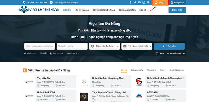 Hướng dẫn nộp Cv tại Vieclamdanang.vn
